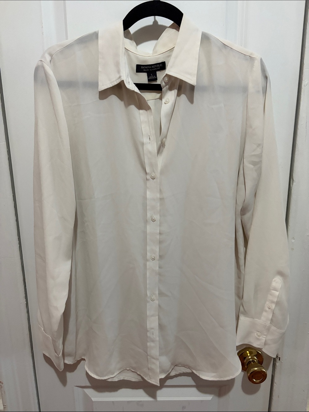 Banana Republic Dillon Classic Fit Blouse, Winter White